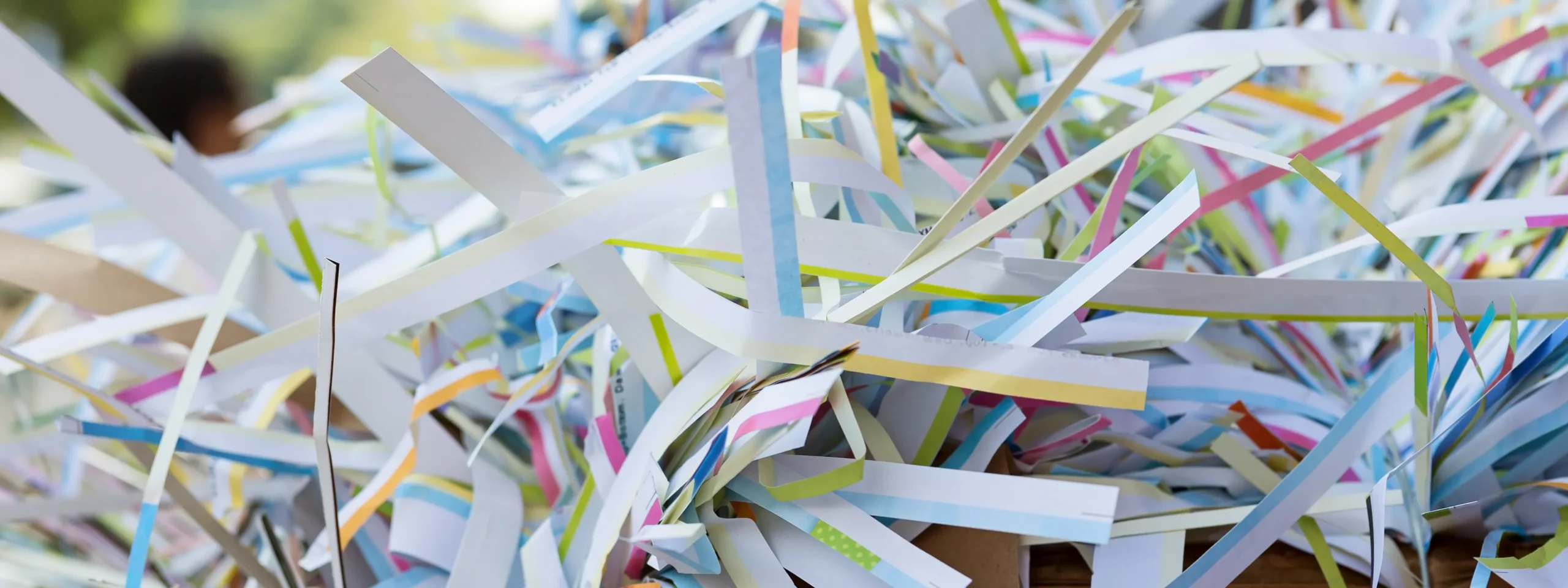 Box of shredded paper